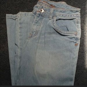 Justice jeans distressed girls 14 slim EUC Boot